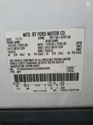 2016 FORD EXPLORER POLICE INTERCEPTOR  