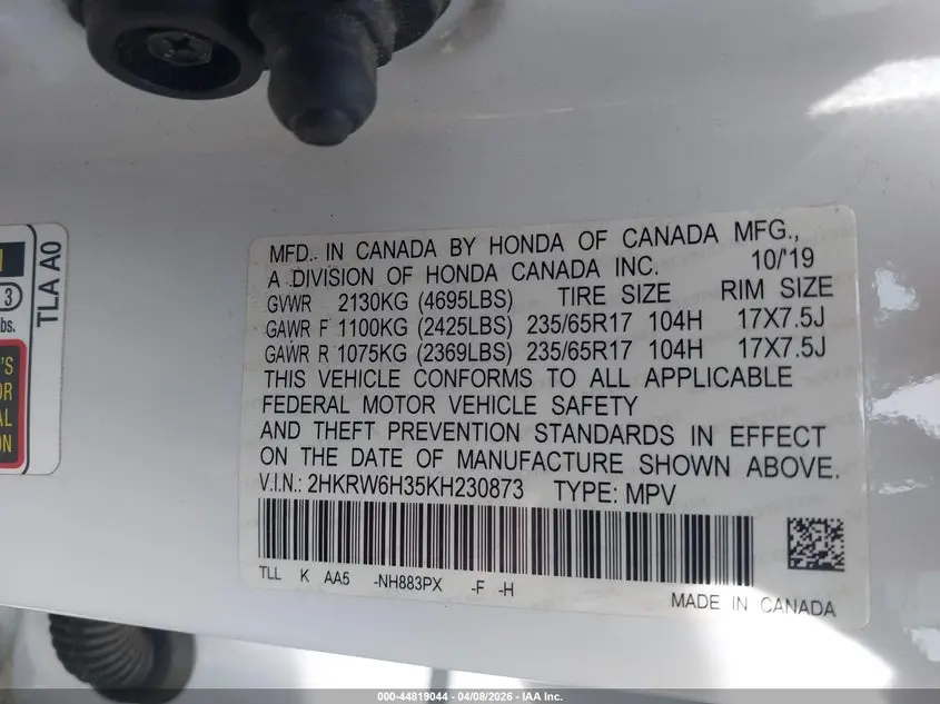 2019 HONDA CR-V LX