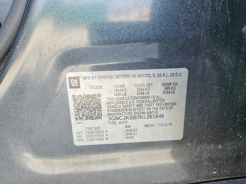 2019 CHEVROLET TRAX LS  