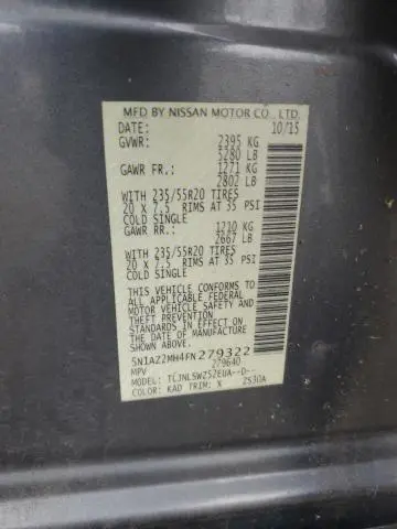 2015 NISSAN MURANO S  