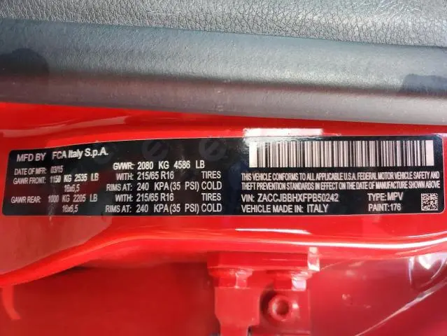 2015 JEEP RENEGADE LATITUDE  