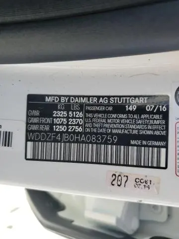 2017 MERCEDES-BENZ E 300  