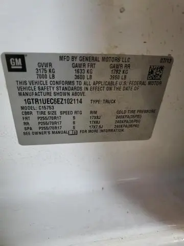 2014 GMC SIERRA C1500 SLE  