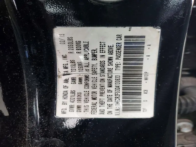 2013 HONDA ACCORD SPORT  