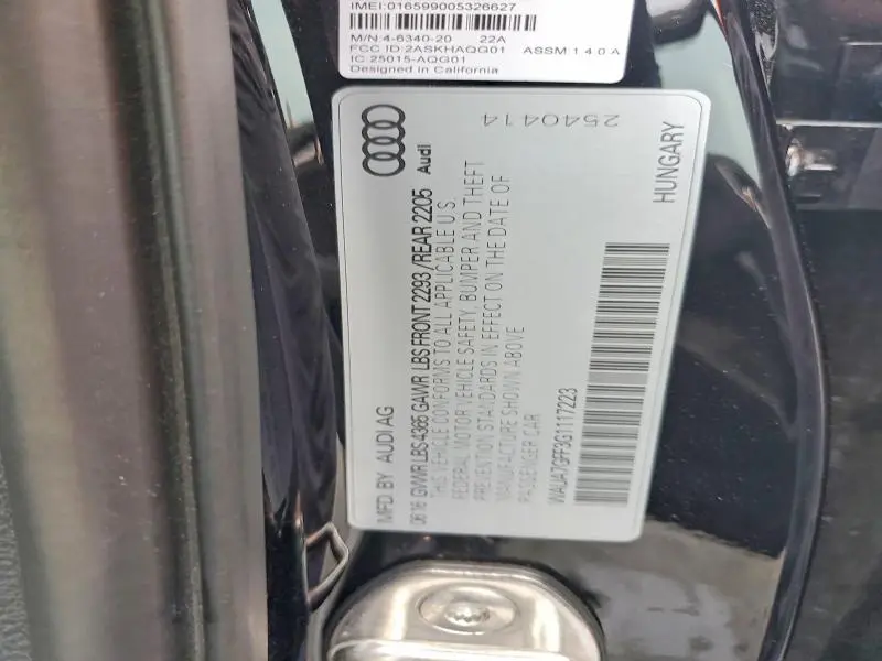 2016 AUDI A3 PREMIUM  