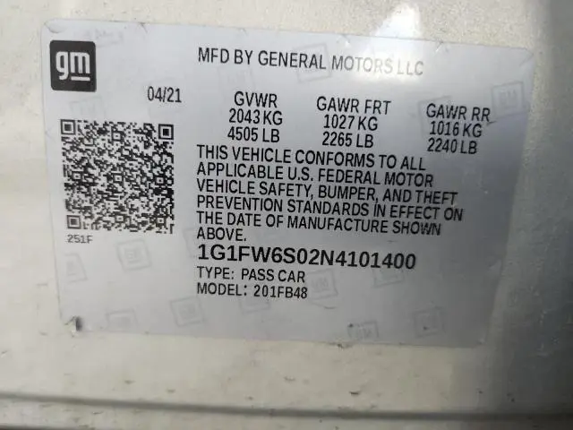 2022 CHEVROLET BOLT EV 1LT  