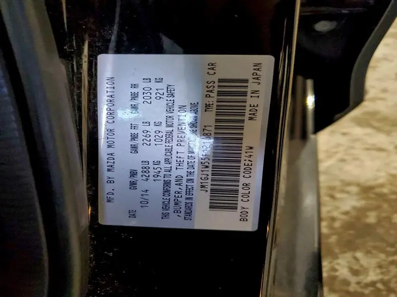 2015 MAZDA 6 GRAND TOURING  