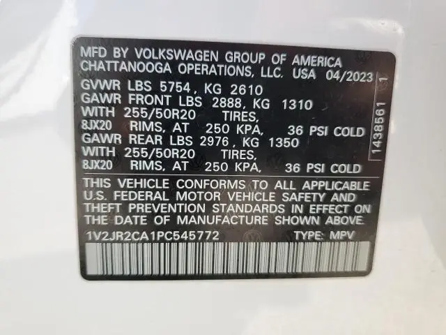 2023 VOLKSWAGEN ATLAS SE  