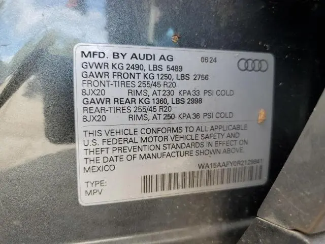 2024 AUDI Q5 SPORTBACK PRM PLS 45  