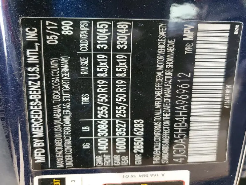 2017 MERCEDES-BENZ GLE 350 4MATIC  