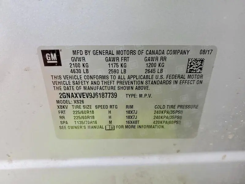 2018 CHEVROLET EQUINOX PREMIER  