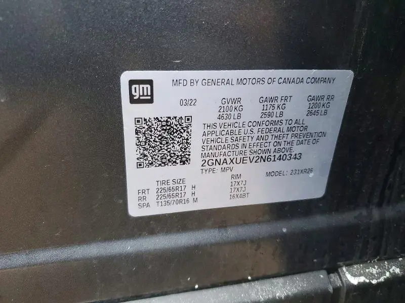 2022 CHEVROLET EQUINOX LT  