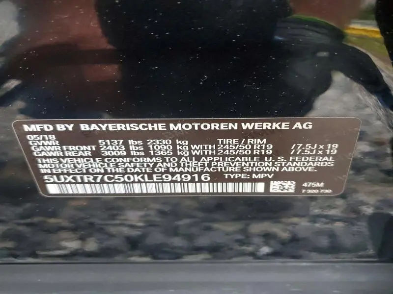 2019 BMW X3 SDRIVE30I  