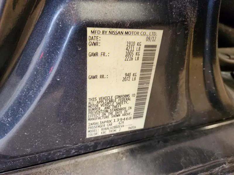 2013 NISSAN ALTIMA 2.5  