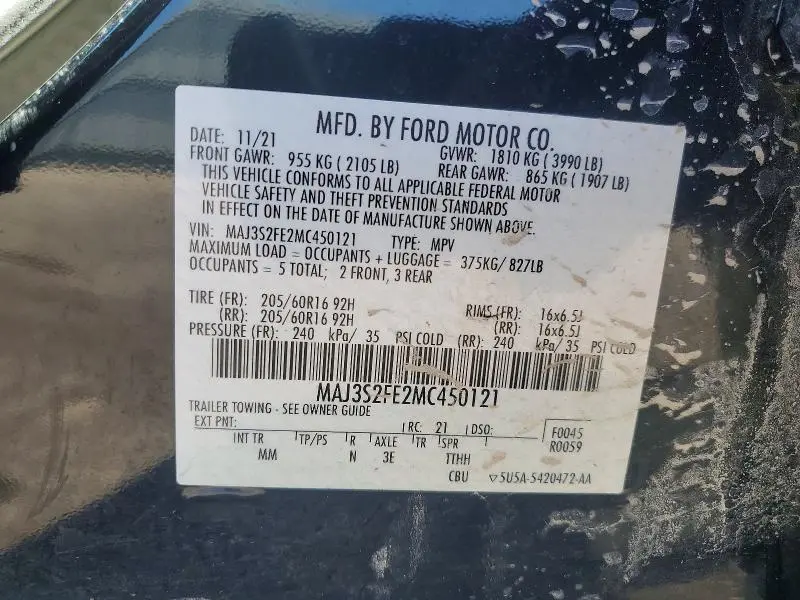 2021 FORD ECOSPORT S  