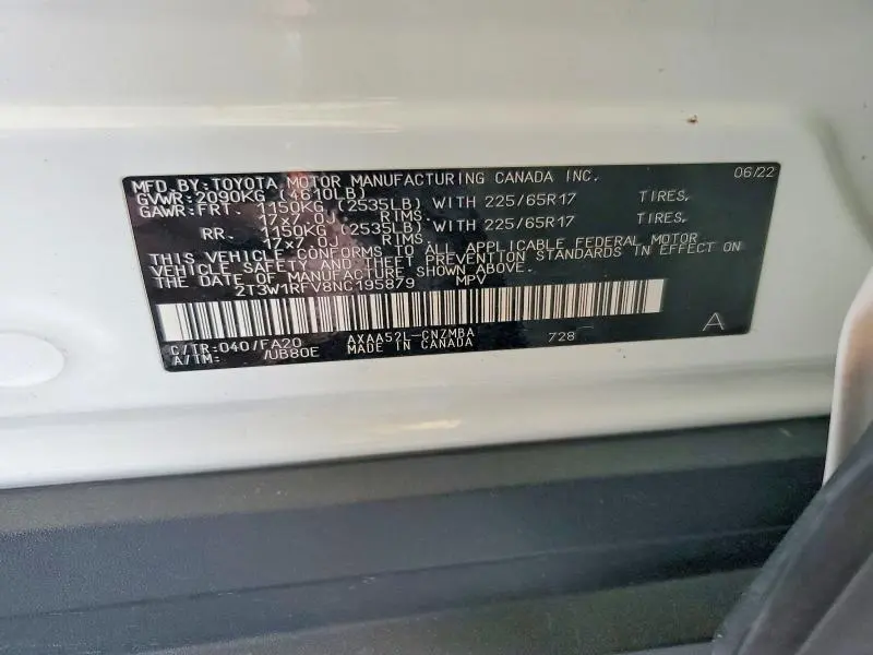 2022 TOYOTA RAV4 XLE  