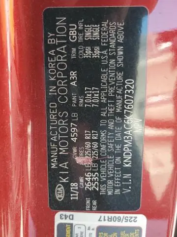 2019 KIA SPORTAGE LX  