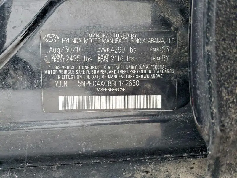 2011 HYUNDAI SONATA SE  