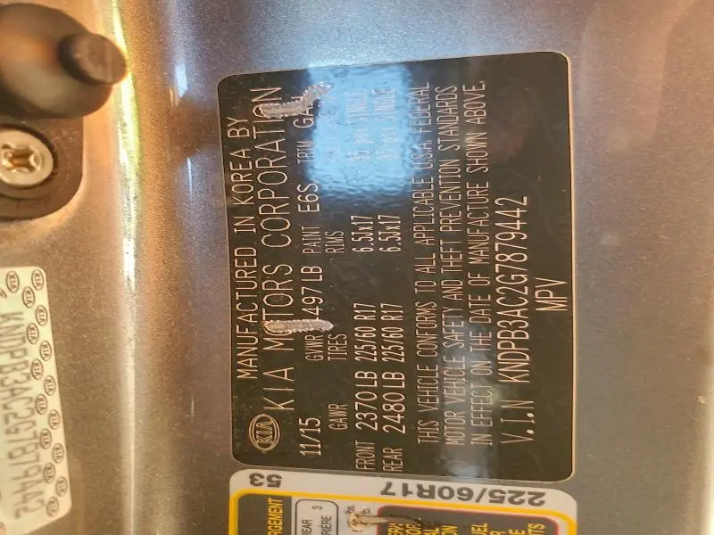 2016 KIA SPORTAGE LX  