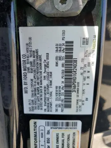 2016 FORD FUSION SE