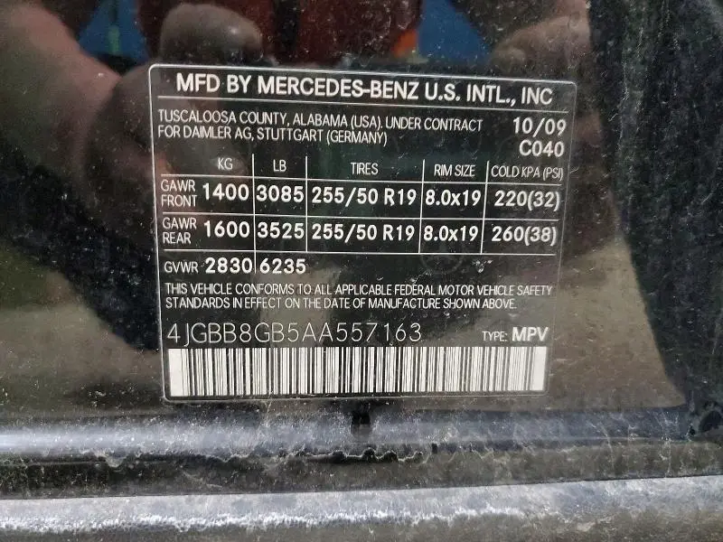 2010 MERCEDES-BENZ ML 350 4MATIC  