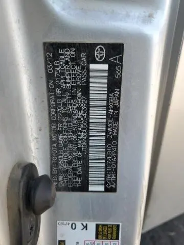 2012 TOYOTA PRIUS   
