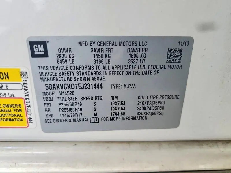 2014 BUICK ENCLAVE   
