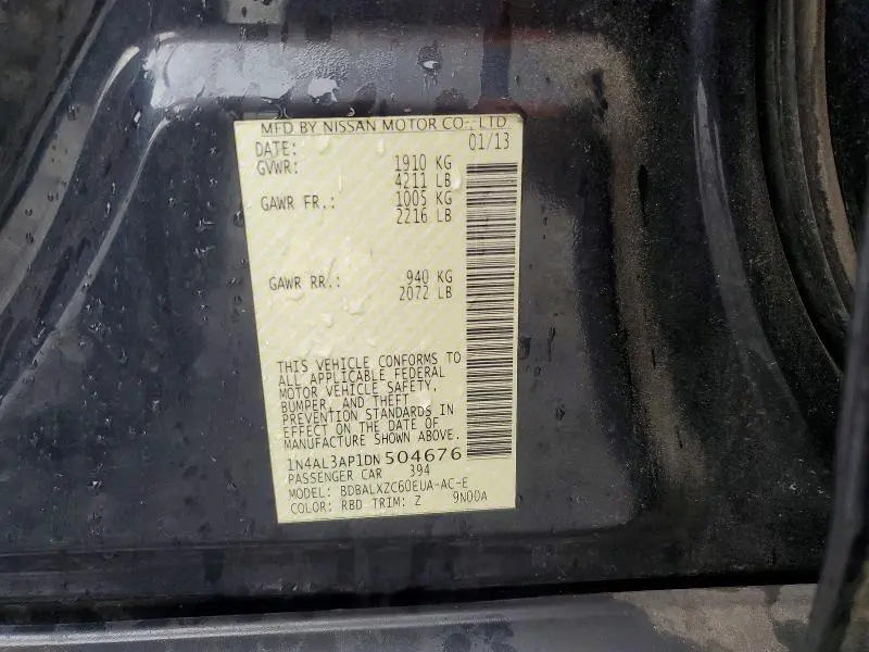 2013 NISSAN ALTIMA 2.5  