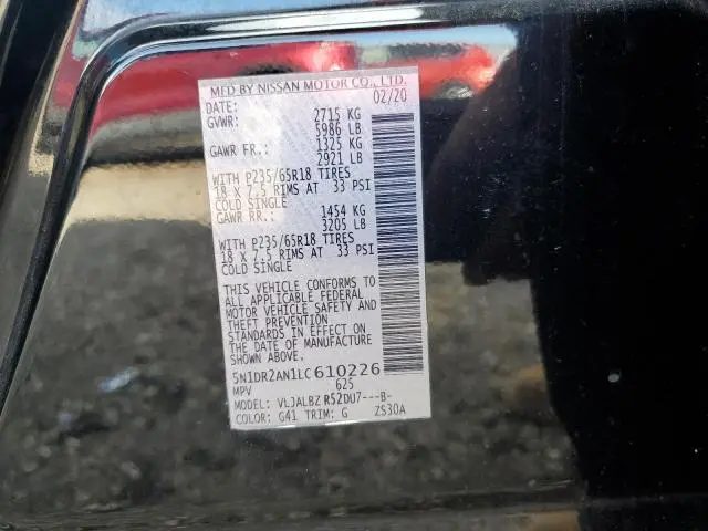 2020 NISSAN PATHFINDER S  