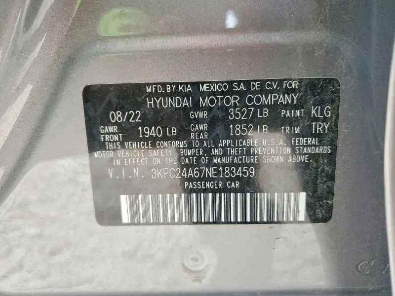 2022 HYUNDAI ACCENT SE  