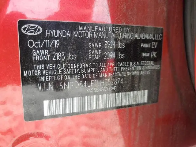 2020 HYUNDAI ELANTRA SEL  