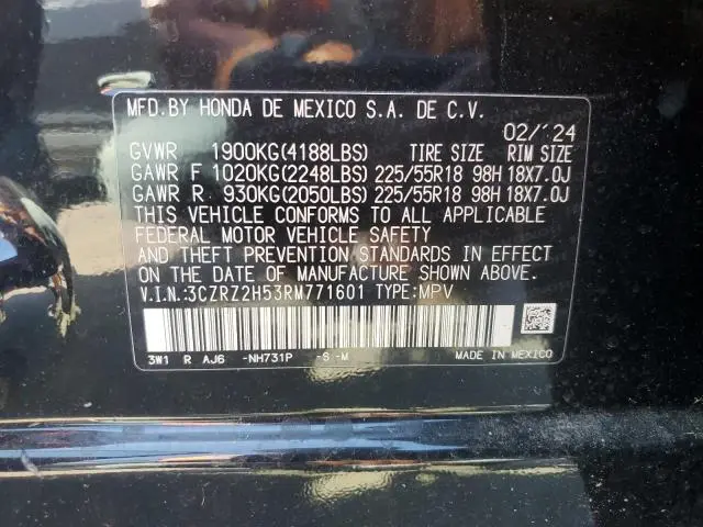 2024 HONDA HR-V SPORT  