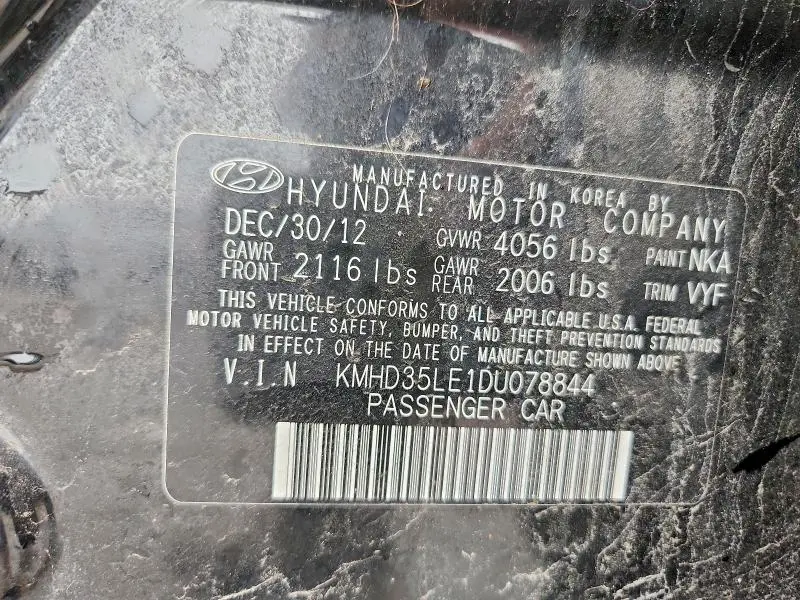 2013 HYUNDAI ELANTRA GT BASE  