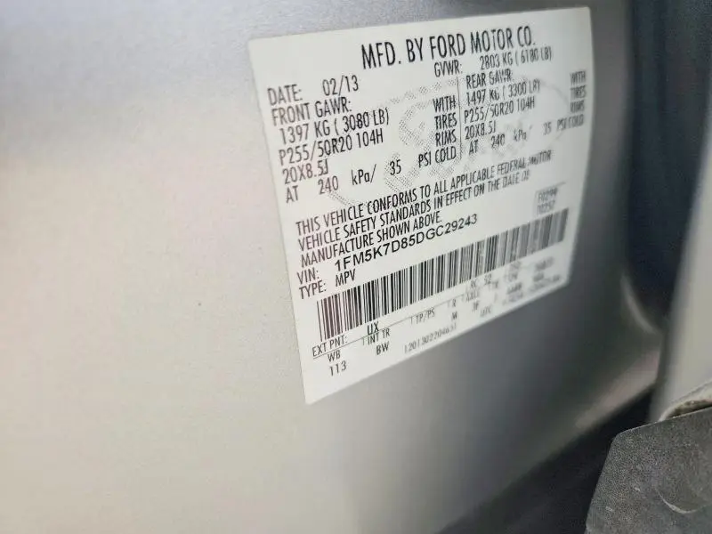 2013 FORD EXPLORER XLT  