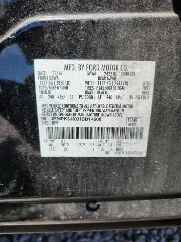 2017 FORD EDGE SEL  