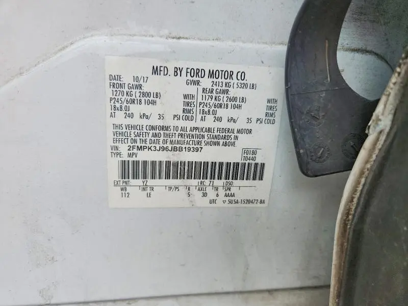2018 FORD EDGE SEL  