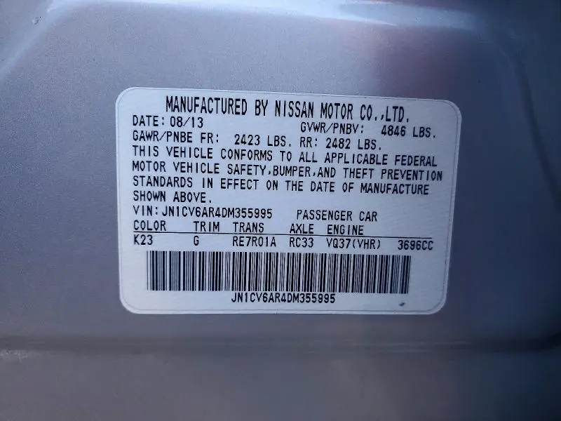 2013 INFINITI G37   