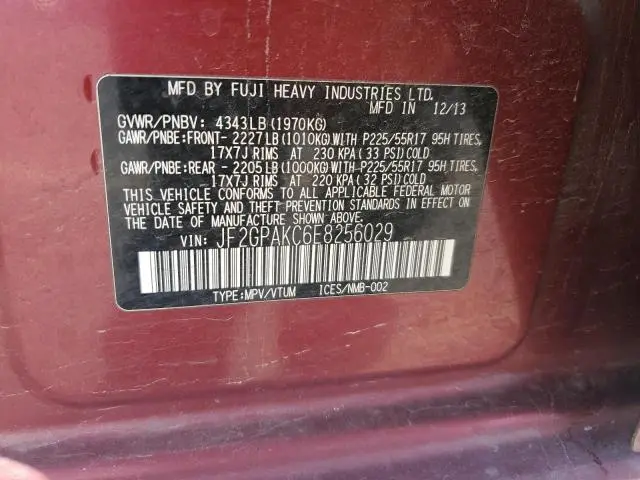 2014 SUBARU XV CROSSTREK 2.0 LIMITED  