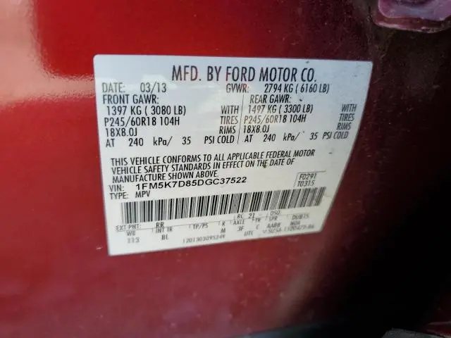 2013 FORD EXPLORER XLT  
