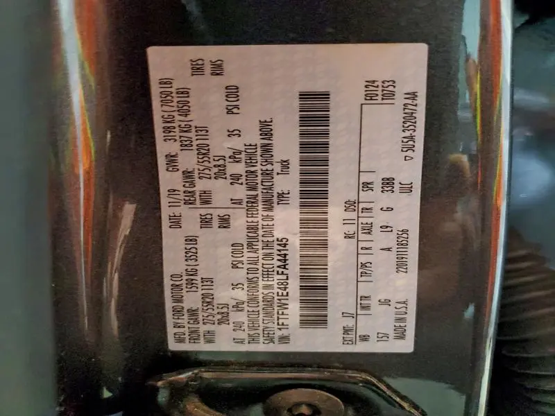 2020 FORD F150 SUPERCREW  