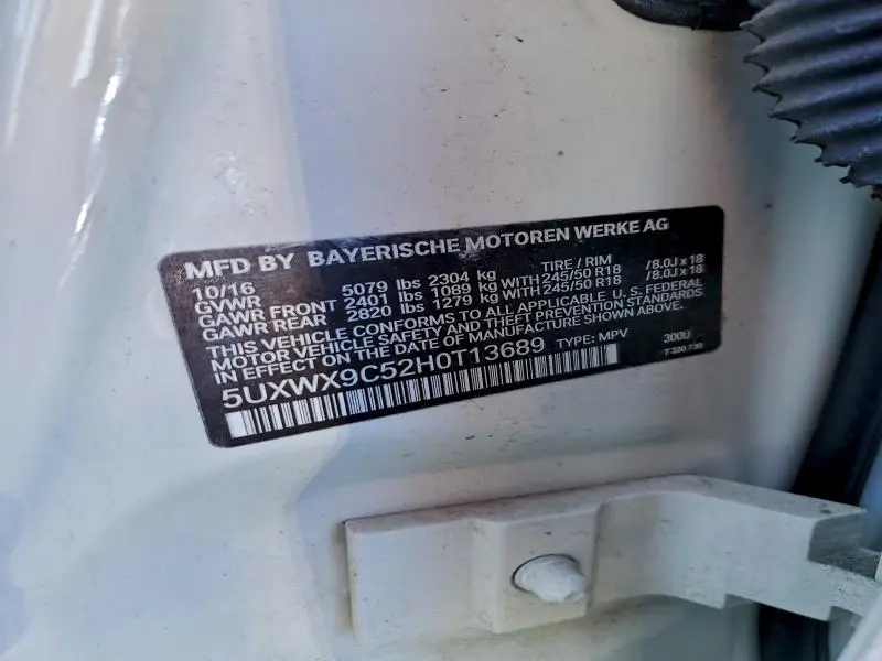 2017 BMW X3 XDRIVE28I  