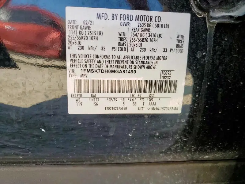 2021 FORD EXPLORER XLT  