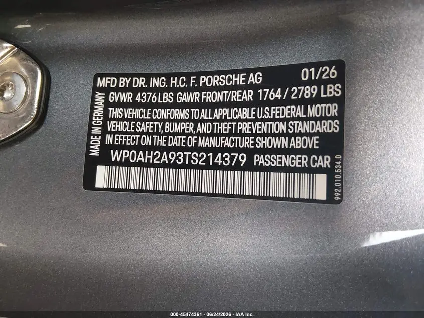 2026 PORSCHE 911 CARRERA 4S/CARRERA S