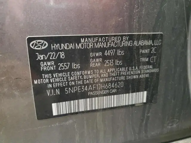 2018 HYUNDAI SONATA SPORT  