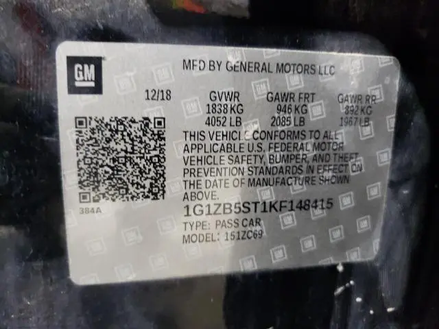 2019 CHEVROLET MALIBU LS  