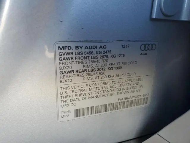 2018 AUDI Q5 PREMIUM PLUS  