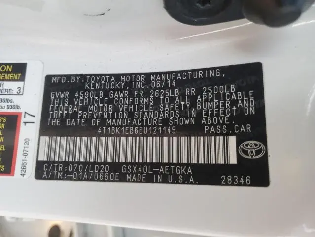 2014 TOYOTA AVALON BASE  
