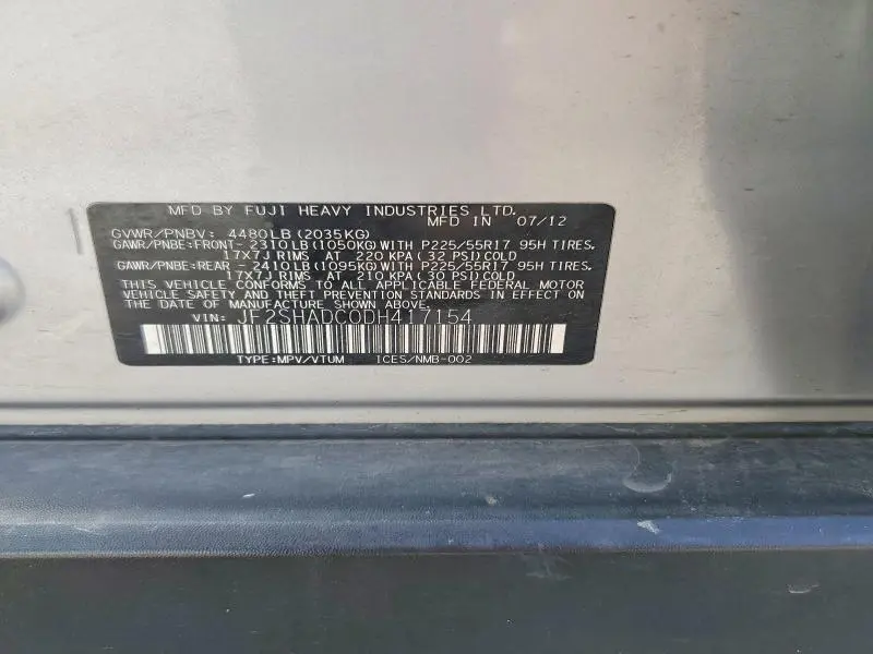 2013 SUBARU FORESTER 2.5X PREMIUM  
