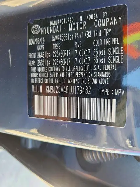 2020 HYUNDAI TUCSON SE  