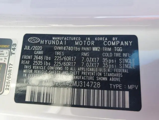 2021 HYUNDAI TUCSON SE